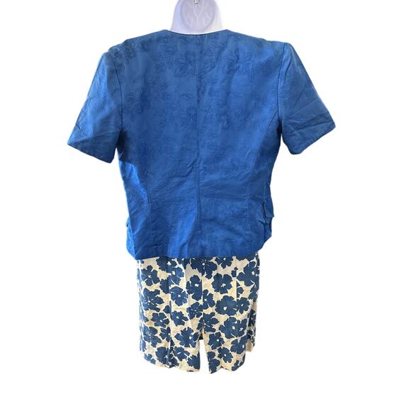 Vintage David Warren New York Women’s Navy Blue Dress & Jacket 2-Pc Set - Size 6 - Picture 5 of 9